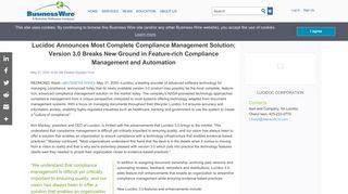 Lucidoc Announces Most Complete Compliance Management ...