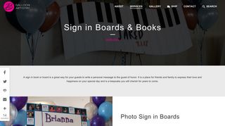 Sign in Boards & Books · Balloon Artistry