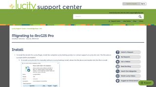 Migrating to ArcGIS Pro – Lucity Support Center