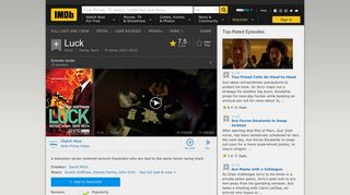 Luck (TV Series 2011–2012) - IMDb