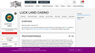 Luck Land Casino Review - Recommended | The Pogg