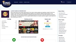 Lucks Casino Online Review ~ kingcasinobonus