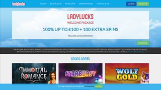 LadyLucks: Play Desktop and Mobile Casino, Slots, Roulette & Blackjack