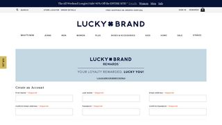 Create A Lucky Account - Lucky Brand