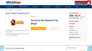 Lucky Ladies Bingo reviews, real player opinions and review ratings ...