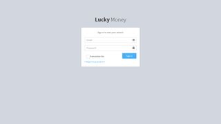 Lucky Money: Log in