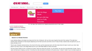 Lucky Rainbow Bingo | Up to 500 FREE SPINS | Spin The Mega Wheel