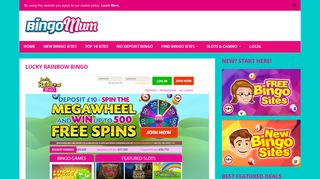 Lucky Rainbow Bingo | Get Up To 500 FREE Spins Here! - Bingo Mum