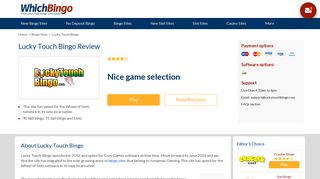 Lucky Touch Bingo reviews, real player opinions and review ratings ...