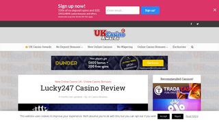 Lucky247 Casino: 50 Free Spins + £500 Cash Bonus