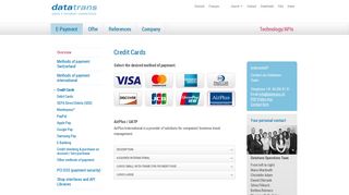 Credit Cards - Datatrans