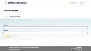 User account | Lufthansa Systems