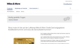 Wozu nutze ich die auf der Lufthansa Miles & More Credit Card ...
