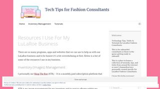 Resources I Use For My LuLaRoe Business – Tech Tips for Fashion ...