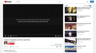 League of Legends Lulu Intro Login Music - YouTube