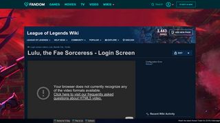 Lulu, the Fae Sorceress - Login Screen - League of Legends Wiki