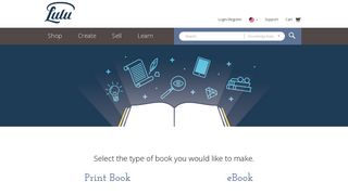 Create & Self Publish Your Book or eBook Online - Lulu