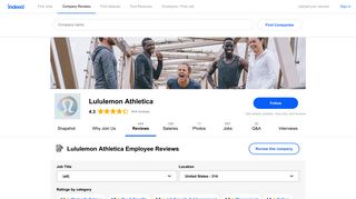 Lululemon Athletica Employee Reviews - Indeed