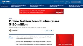 Online fashion brand Lulu's raises $120 million - CNBC.com