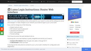 Luma Login: How to Access the Router Settings | RouterReset