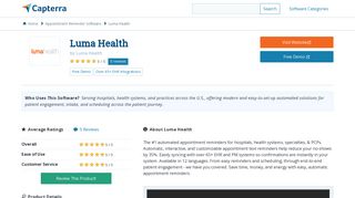 Luma Health Reviews and Pricing - 2019 - Capterra