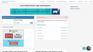 Luma Default Router Login and Password - Clean CSS