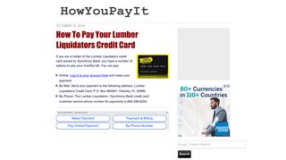 How To Pay Your Lumber Liquidators Credit Card - HowYouPayIt