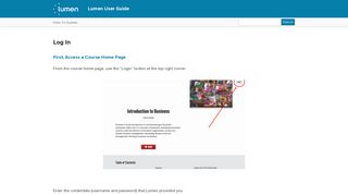 Log In | Lumen User Guide - Lumen Learning