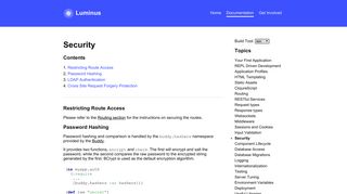 Security - Luminus - a Clojure web framework