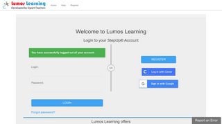 Login to your StepUp® Account OR Register - Lumos Learning