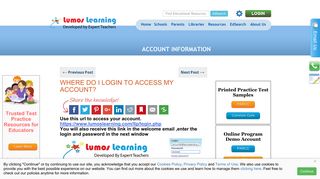 Where do I login to access my Account? | Lumos Learning