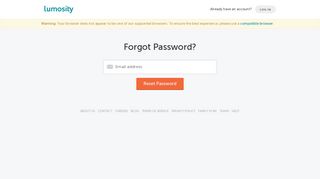Forgot Password? - Lumosity