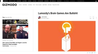 Lumosity's Brain Games Are Bullshit - Gizmodo