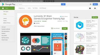 Lumosity: #1 Brain Games & Cognitive Training App - Apps on Google ...