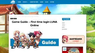 Game Guide – First time login LUNA Online | Luna Online