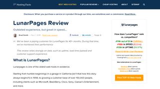 LunarPages Review: Uptime, Speed & Cost Comapred (2018)