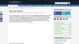 Sign Up Sheets - Potluck Sign Up Sheet - Vertex42
