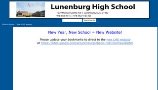 Lunenburg High School | Lunenburg Public Schools - Google Sites