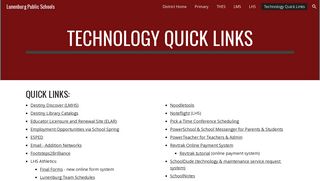 Lunenburg Public Schools - Technology Quick Links