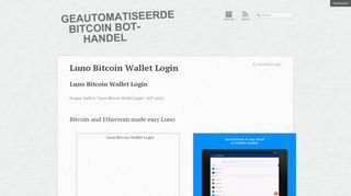 Luno Bitcoin Wallet Login « Geautomatiseerde Bitcoin Bot-handel