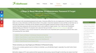 How to Reset Windows 10 Administrator Password If Forgot?