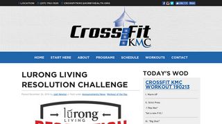 LURONG LIVING RESOLUTION CHALLENGE - CrossFit KMC