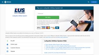 Lafayette Utilities System: Login, Bill Pay, Customer Service and Care ...