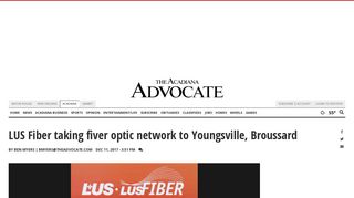 LUS Fiber taking fiver optic network to Youngsville, Broussard ...
