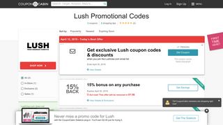 15% Off Lush Coupons & Promo Codes - February 2019 - CouponCabin