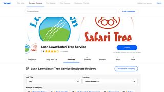 Working at Lush Lawn/Safari Tree Service: Employee Reviews ...