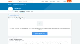 LinkedIn + Lusha Integrations | Zapier