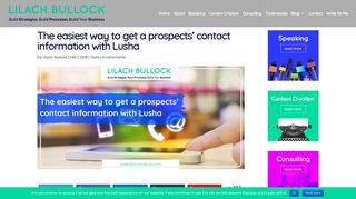 The easiest way to get a prospects' contact information with Lusha