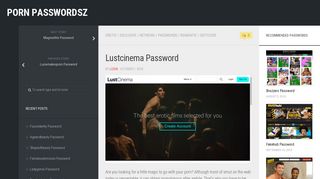 Lustcinema Password – Porn PasswordsZ