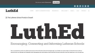 The Lutheran School Portal is Closed! | LuthEd